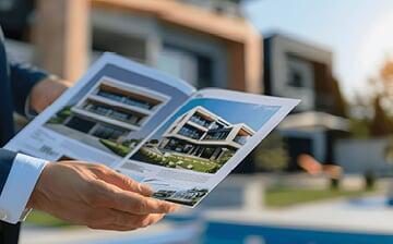 Brochures used for marketing real estate 