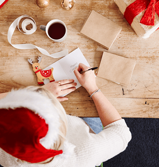 Writing Christmas cards