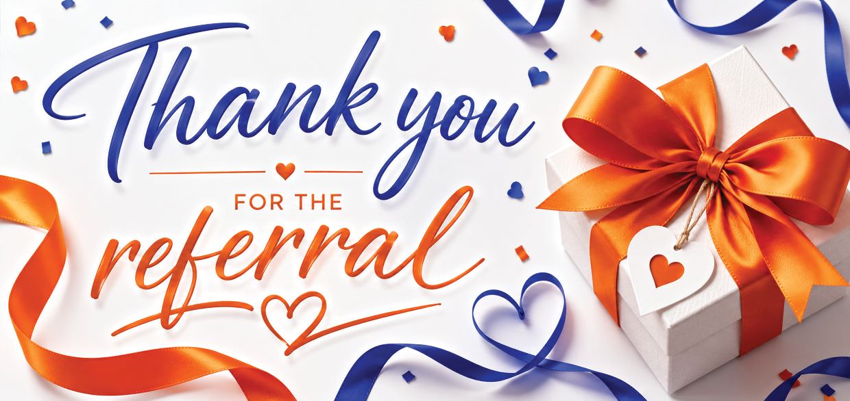 Referral thank you card