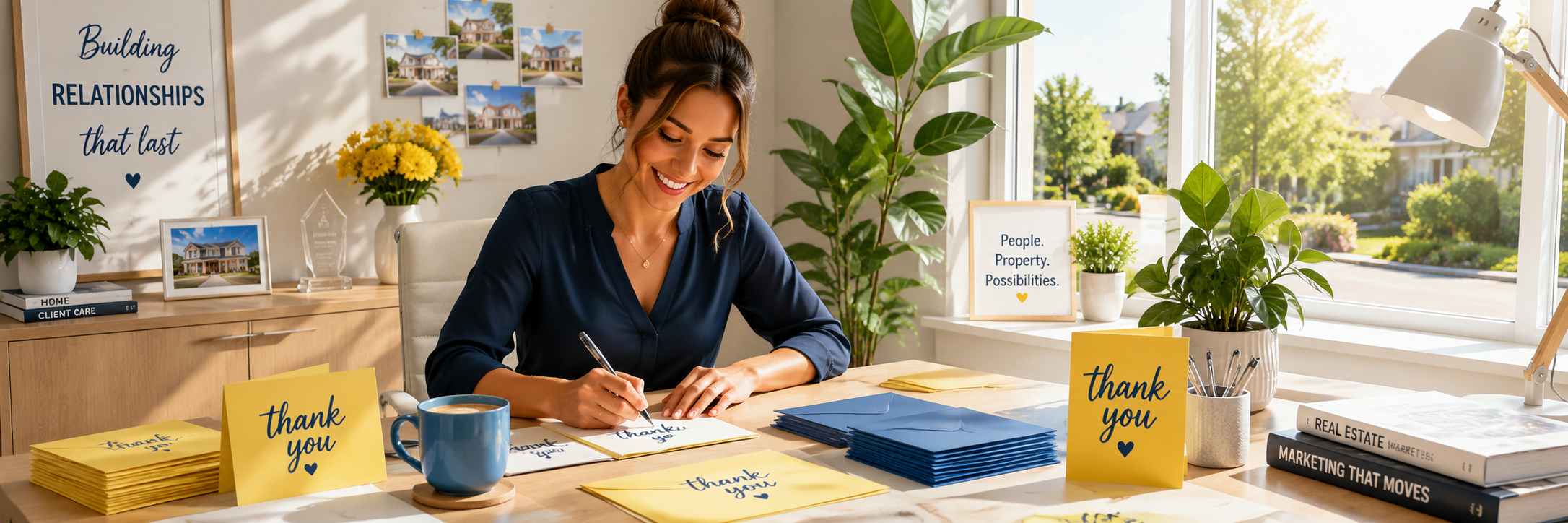 Thank you greeting card for real estate agents