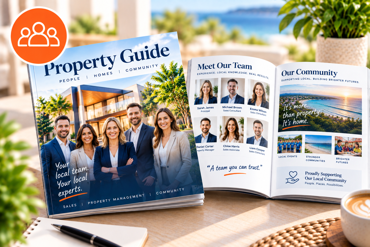 Promote your people and brand pages in a real estate Property Magazine