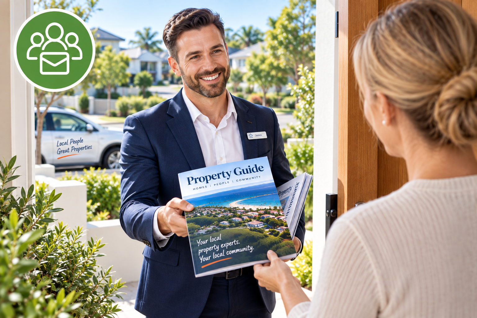 Real estate agent using a Property Magazine for database and Sphere of Influence marketing