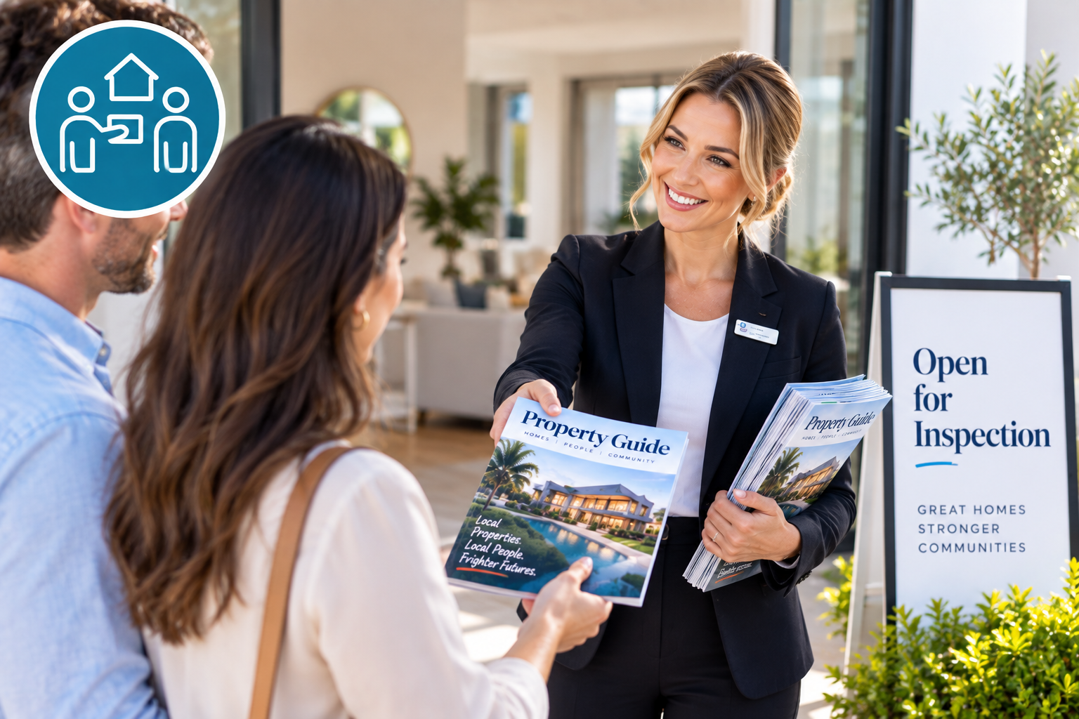 Property magazine used at open for inspections to support real estate sales conversations