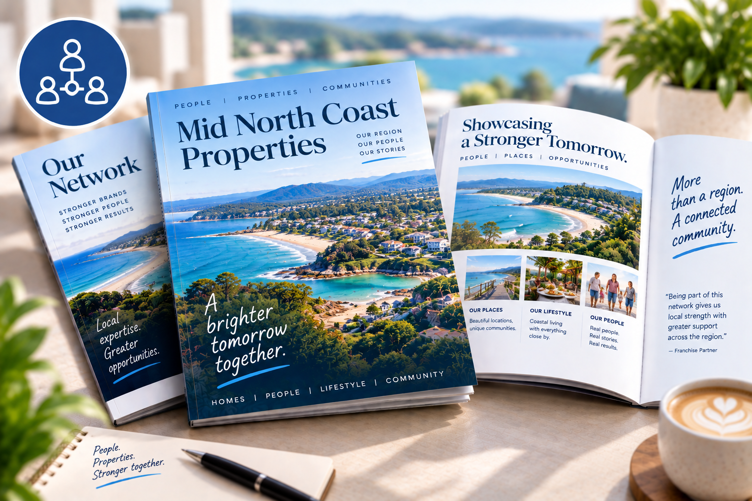 Franchise group and area network property magazine variations