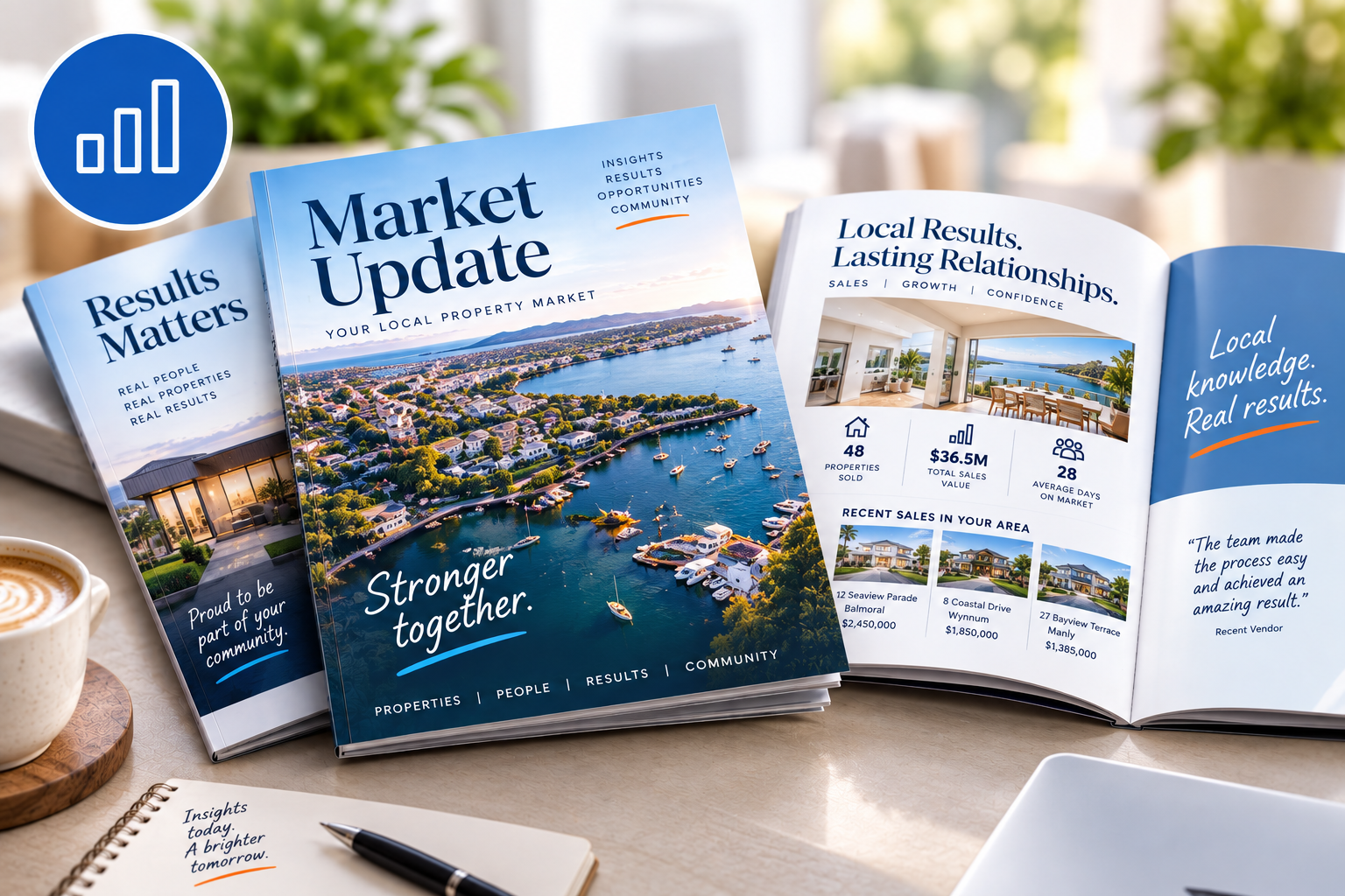 Market Update and Results Success magazine variations for real estate agents