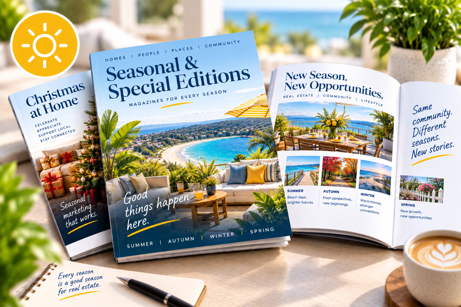Seasonal and special edition property magazine campaign variations