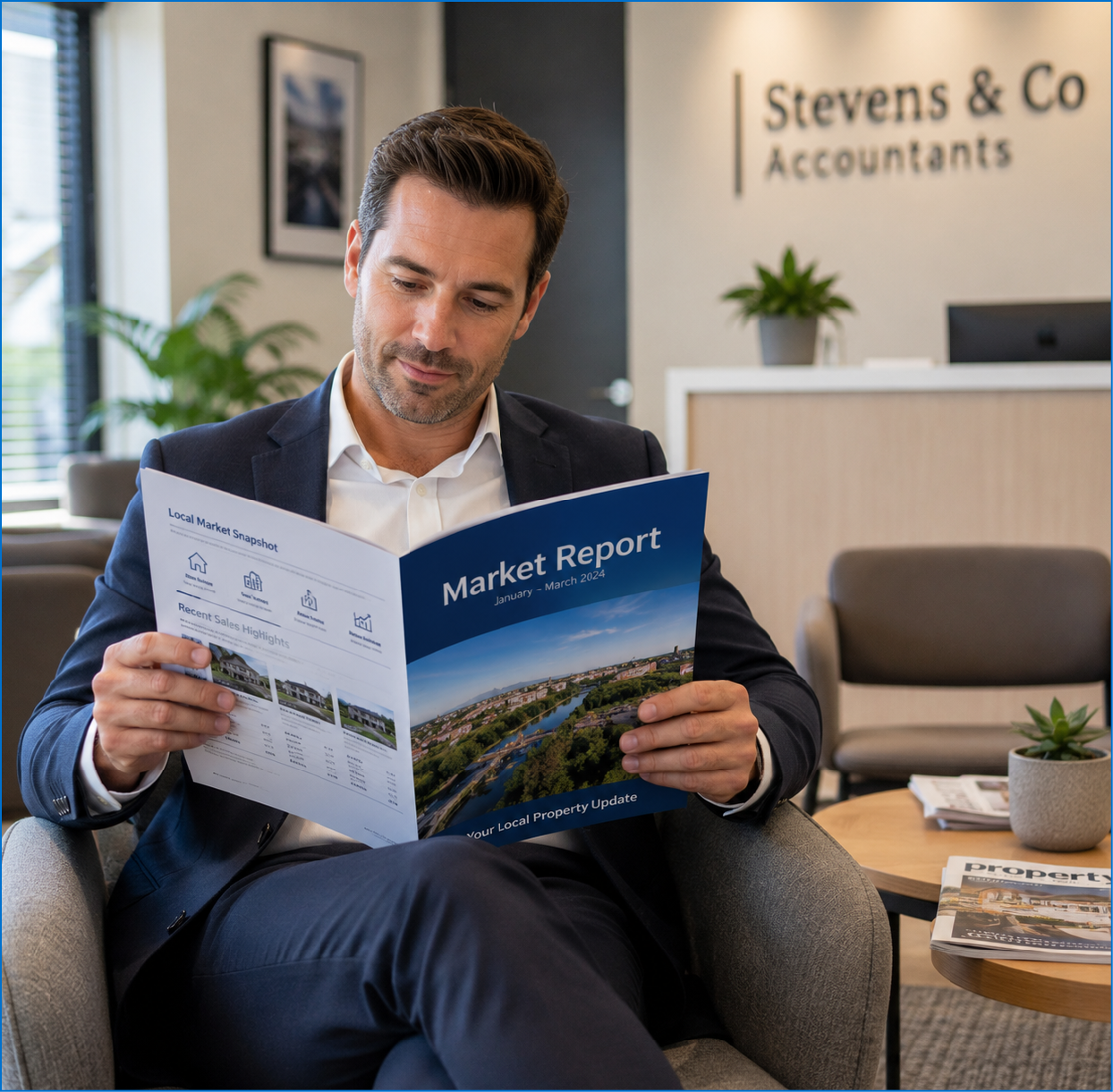 Market Report features and printed examples for real estate agents