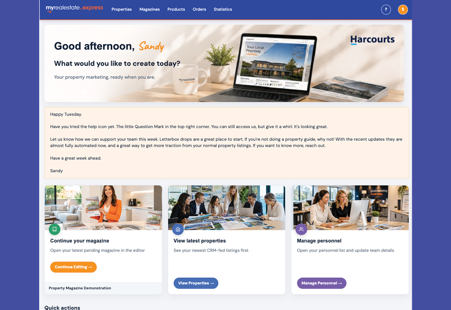 New platform login page